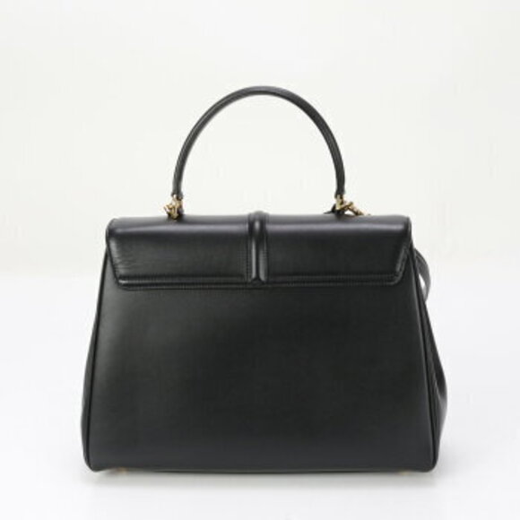 Celine Sze Leather Crossbody Bag Handbag Black - Picture 5 of 14